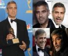 Ηθοποιός George Clooney κινηματογράφου και της τηλεόρασης, κερδίζοντας ένα βραβείο Οσκαρ και Χρυσή Σφαίρα
